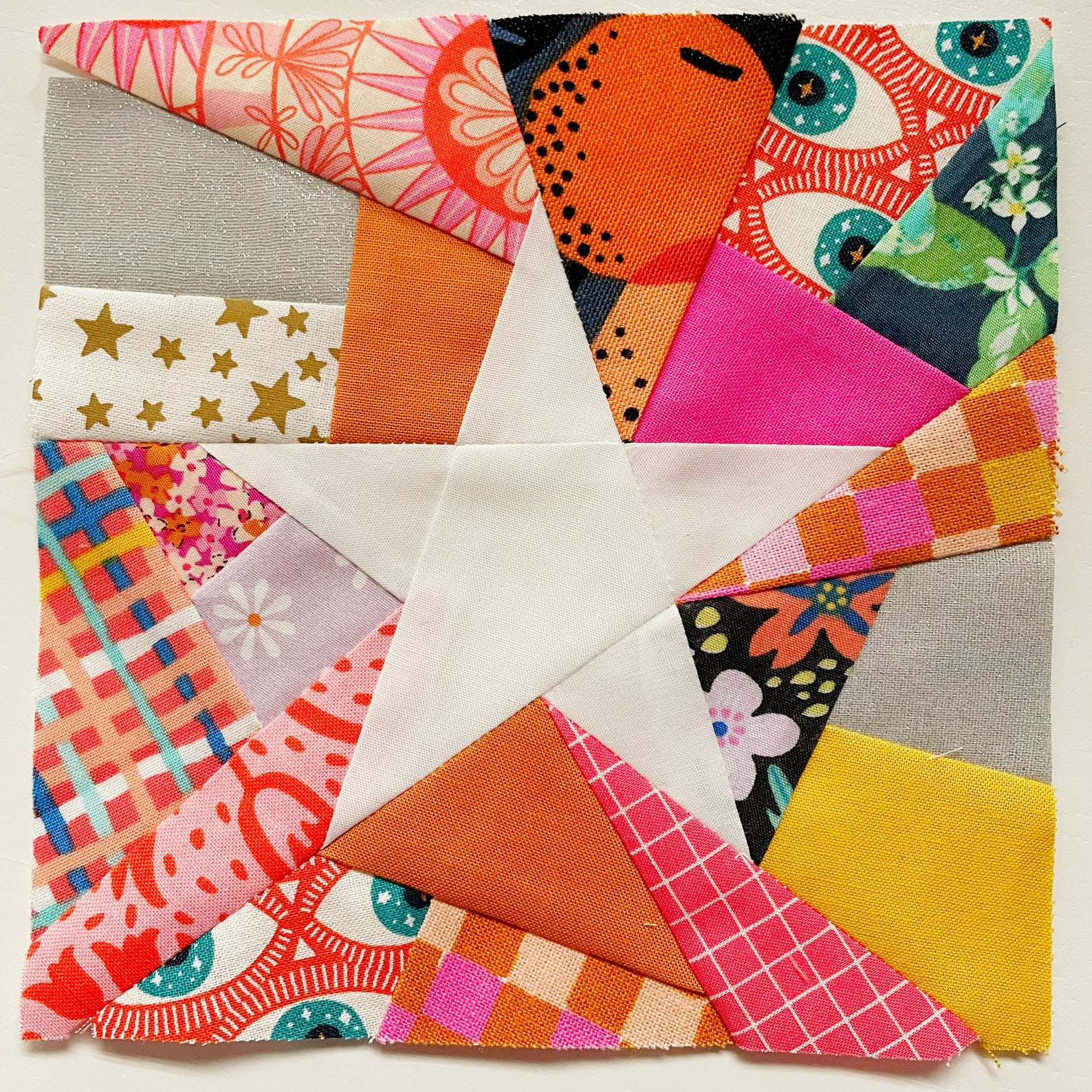 Scrappy Star Paper Piecing Pattern Multi Sizes PDF Etsy