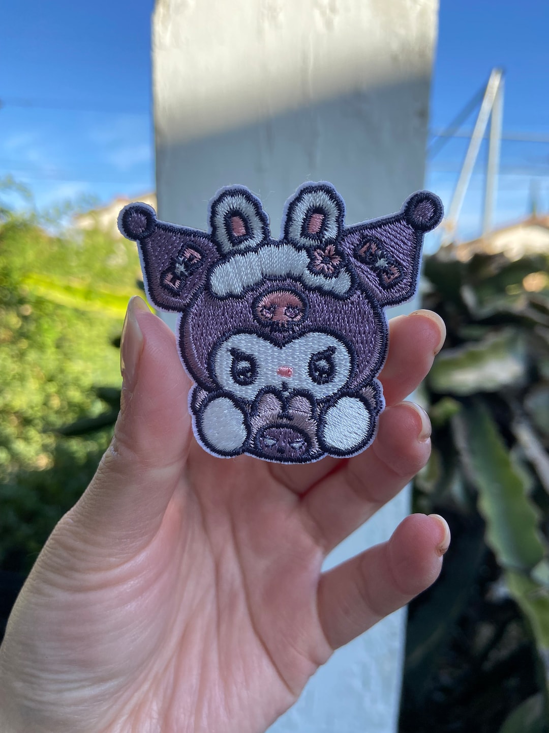 Lavender/purple Sanrio Inspired Kuromi White Dwarf Rabbit With Fluffy ...