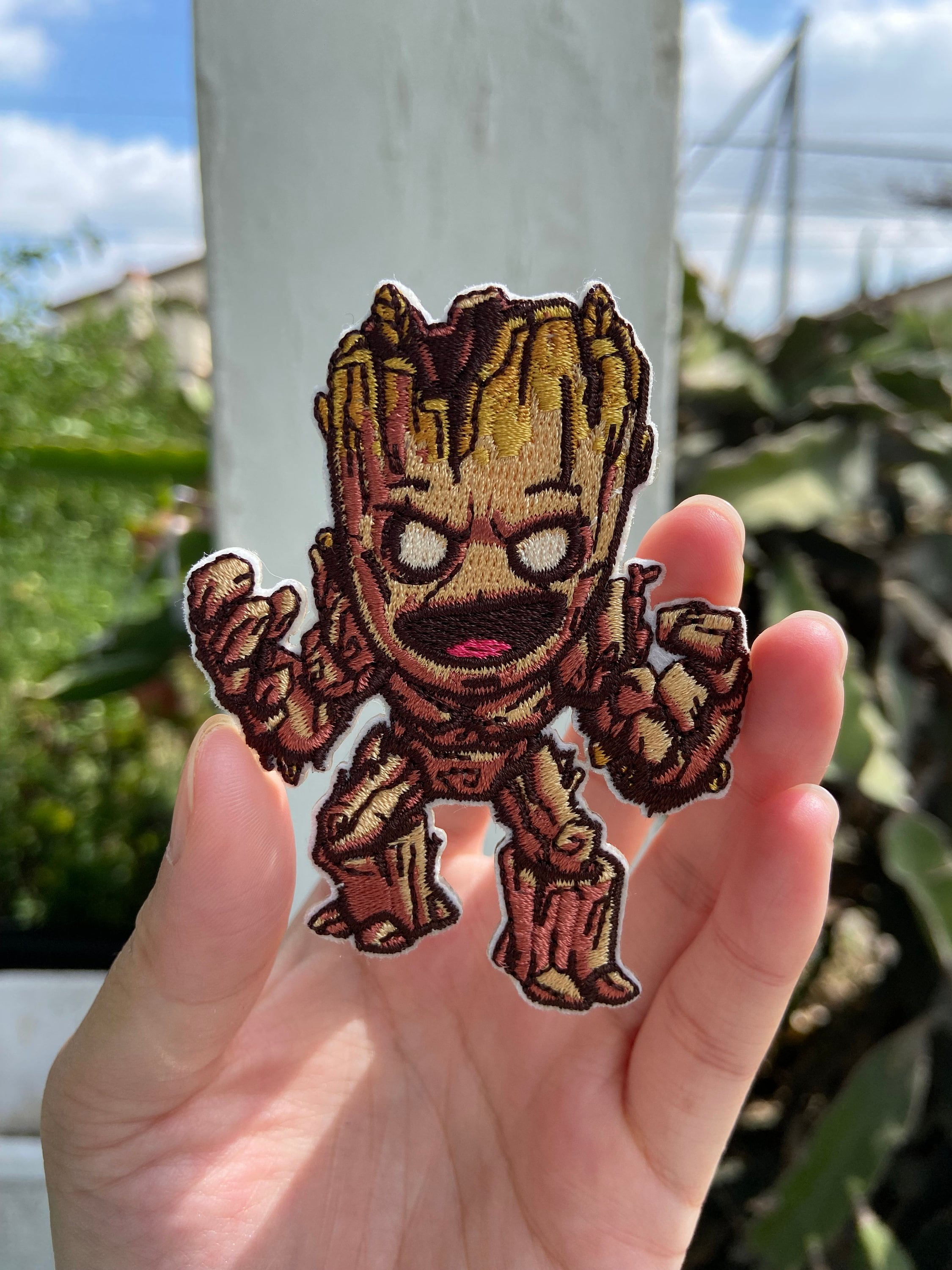 Marvel Comics Inspired The Avengers/Guardian of the Galaxy Angry Teenage Groot/Animated Tree Character Sticker/Sew-On Embroidered Patch