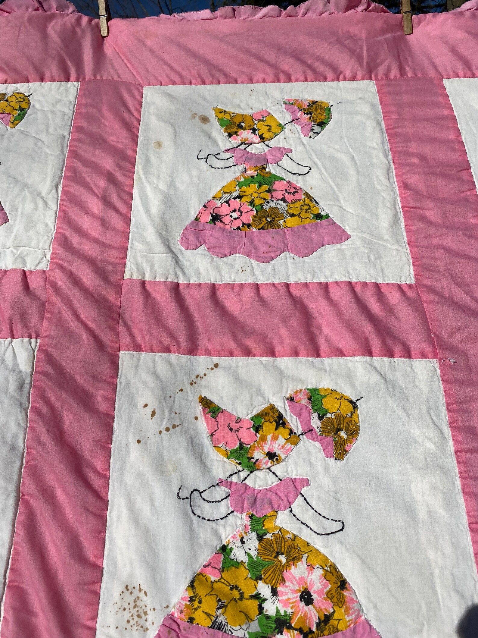 Quirky Cutter Vintage Parasol Lady Cutter Quilt Etsy