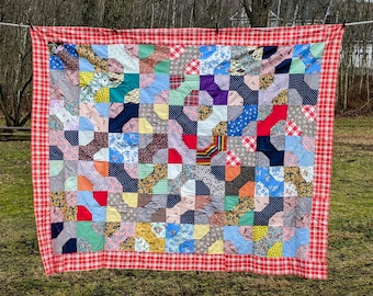 Vintage Grandmother's Flower Garden Quilt - Etsy