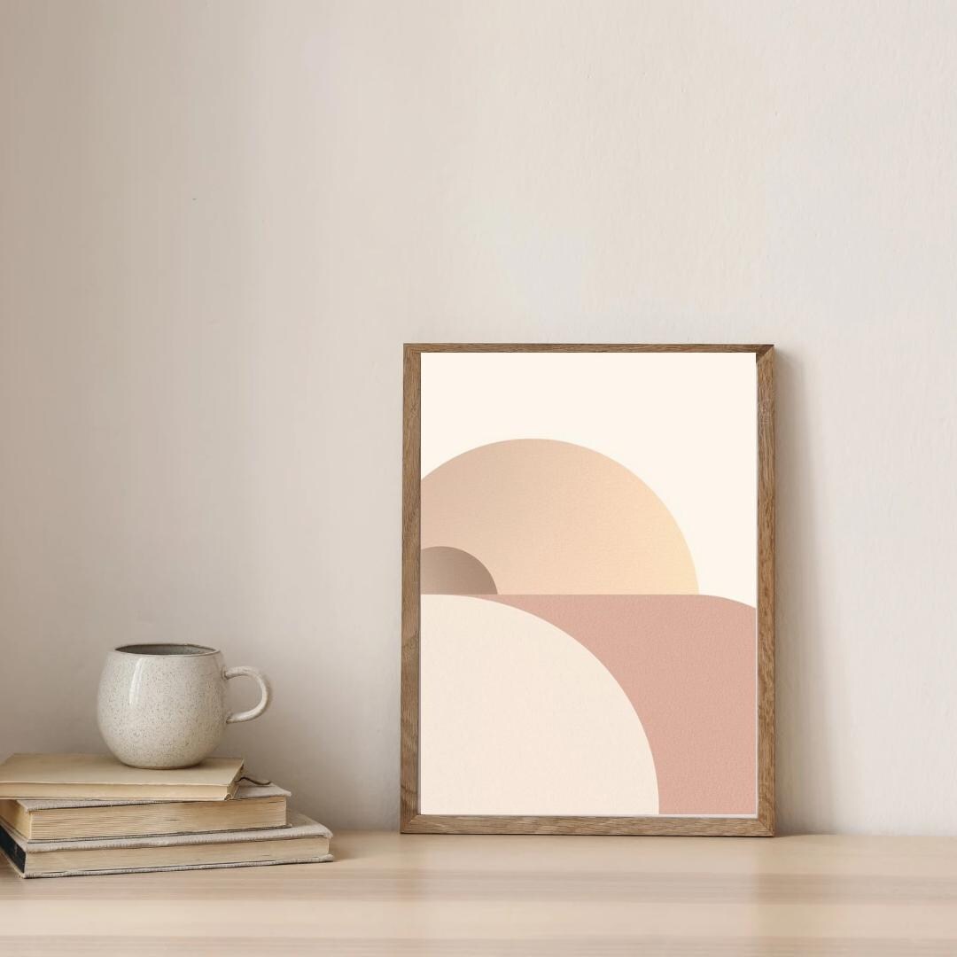 Neutral Abstract Wall Art Print | Minimalist Modern Arches | Cozy ...