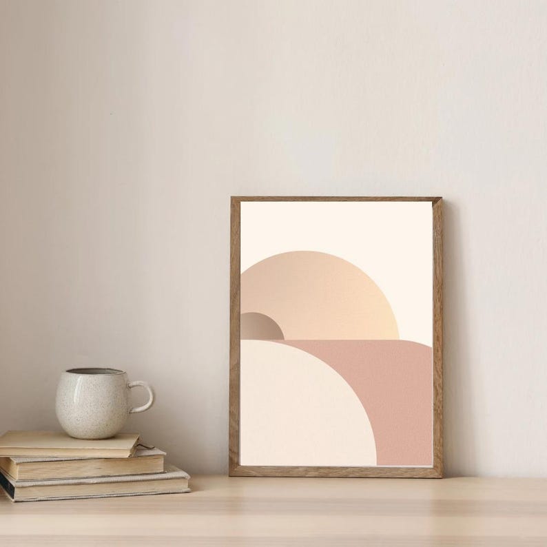 Neutral Abstract Wall Art Print | Minimalist Modern Arches | Cozy ...