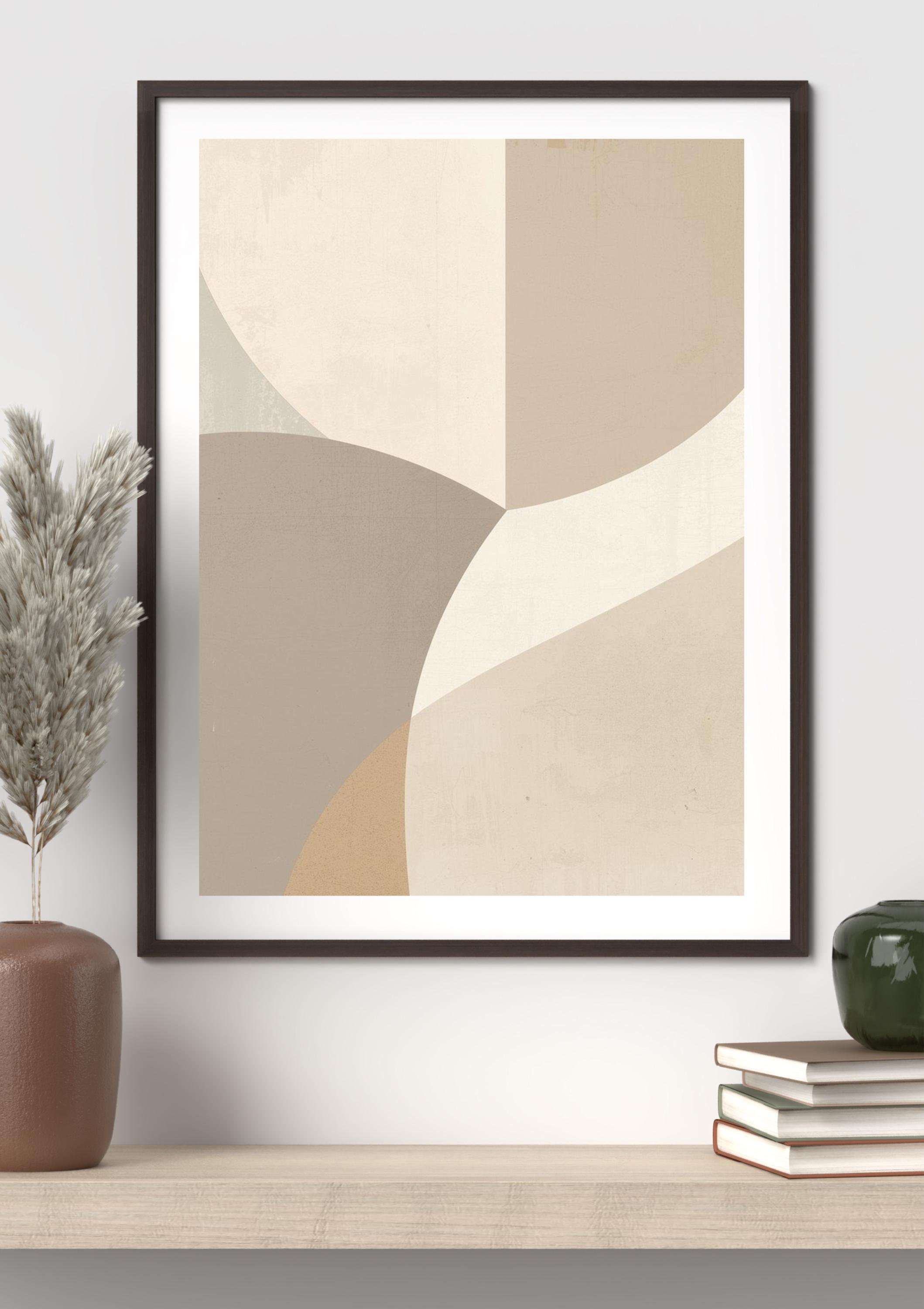 Neutral Abstract Art Prints Set | Beige Scandinavian Gallery Wall ...
