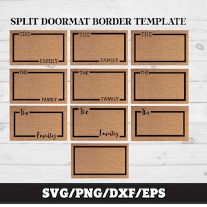 Split Doormat Border Template | SVG Cut Files |