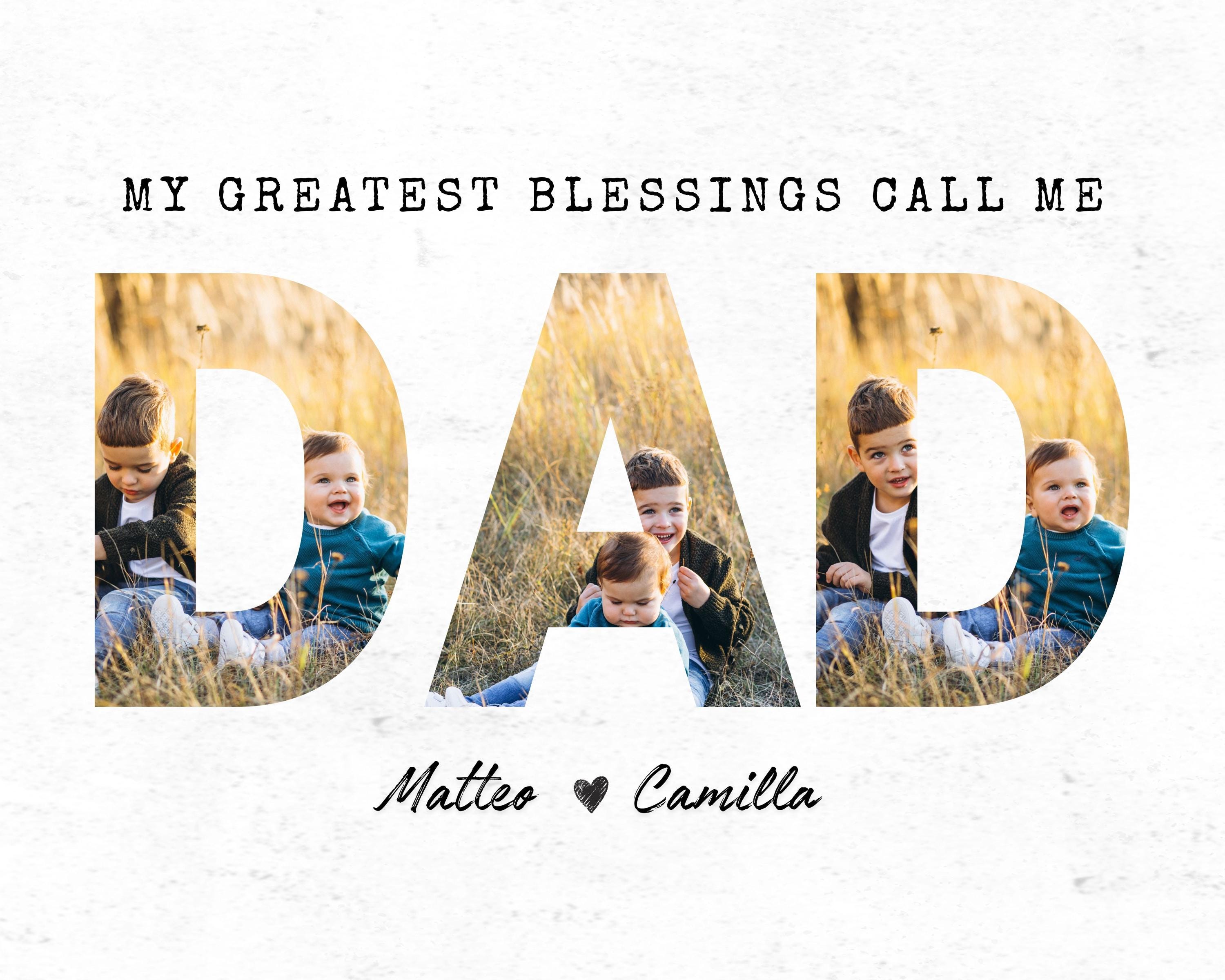 Editable DAD Photo Collage – Instant Download - CANVA - Etsy