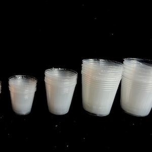 20 Pack 2/2.5/3/3.5 Inch Plant Nursery Pots Transparent Plastic Gardening Pot Soft Seed Starting Pot