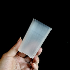 2 inch Slit Square Clear Plastic Pot ~ Sturdy - Reusable ~ Starter Nursery Pot