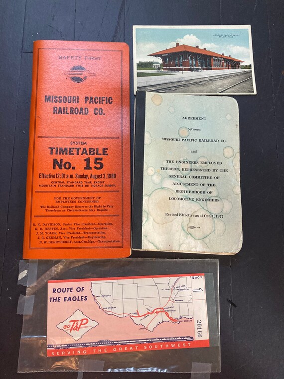 Vintage Railroad Memorabilia Missouri Pacific Railroad Etsy