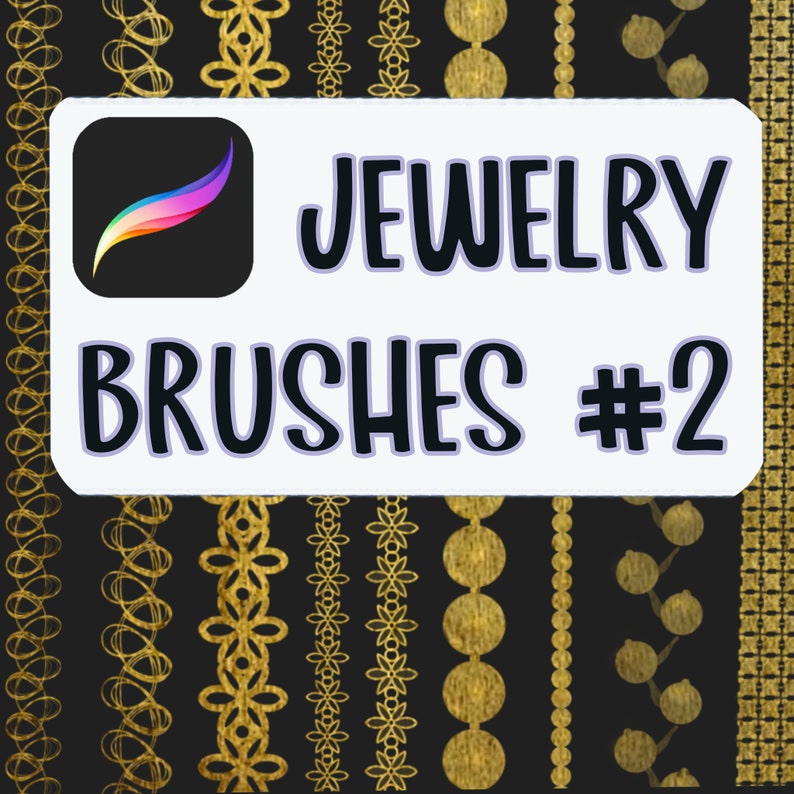 Jewelry Brushes for Procreate 9 Chain Brushes 5 Charm Etsy