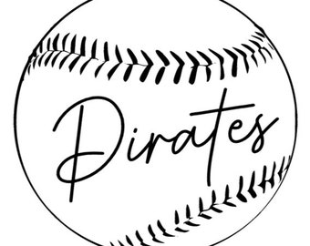 Pirates Baseball Design: SVG for Cricut & Silhouette-Instant Download