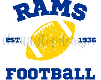 Projekt drużyny futbolowej Rams: SVG dla Cricut i Silhouette – natychmiastowe pobranie