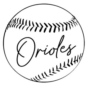 Design di baseball degli Orioles: SVG per Cricut e Silhouette - Download immediato