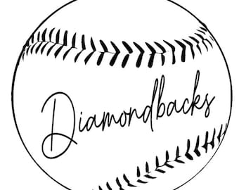 Diseño de béisbol de los Diamondbacks: SVG para Cricut y Silhouette - Descarga instantánea