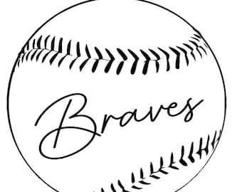 Archivo SVG de béisbol de los Bravos: descarga digital de equipo deportivo para Cricut y Silhouette