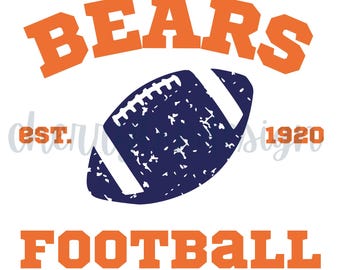 Bears Football Design: SVG for Cricut & Silhouette-Instant Download