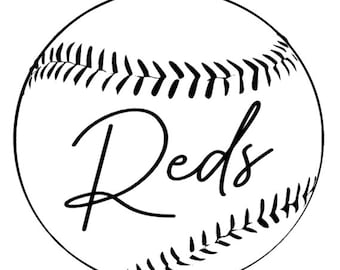 Reds Baseball Design: SVG für Cricut & Silhouette-Instant Download