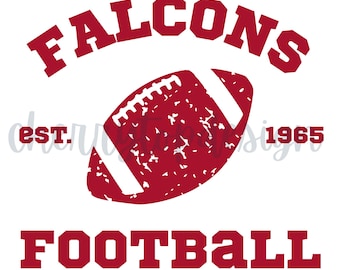 Falcons Football Design: SVG for Cricut & Silhouette-Instant Download