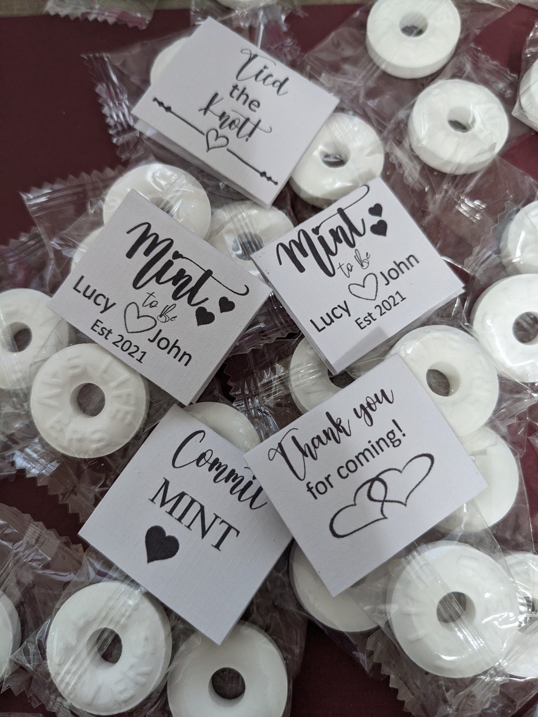 Mint to Be Wedding Favors, Lifesavers Mints, Personalized Party Labels