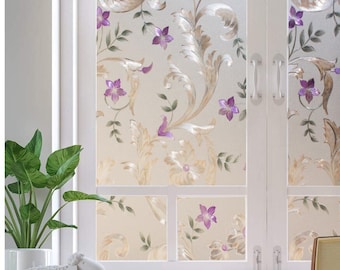 Decorative Window Film | Privacy Door Film | Static Cling Glass Self-adhesive Film For Stained Glass | Anti UV | Glass Stickers Decal