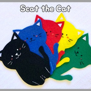 Scat the Cat Felt Story Set / Cat Story Flannel Board Set / Preschool / Toddler/ Library Story time