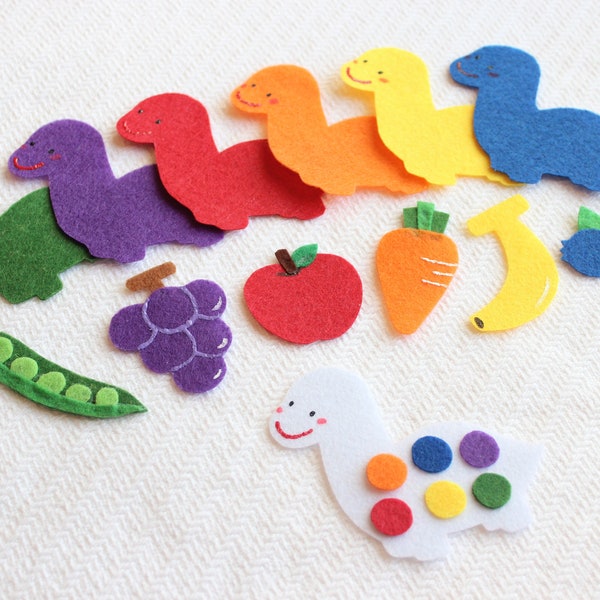 Dotty the Dinosaur Felt Set / Dinosaur Flannel Board Set / Preschool / Toddler/ Library Story time