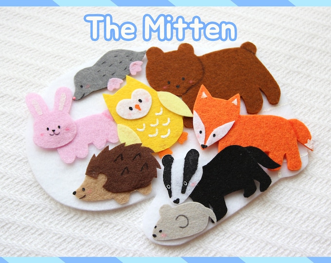The Mitten Felt Story / 'The Mitten' Story Flannel Board Set / Winter / Christmas Felt Story /Preschool /Library story time