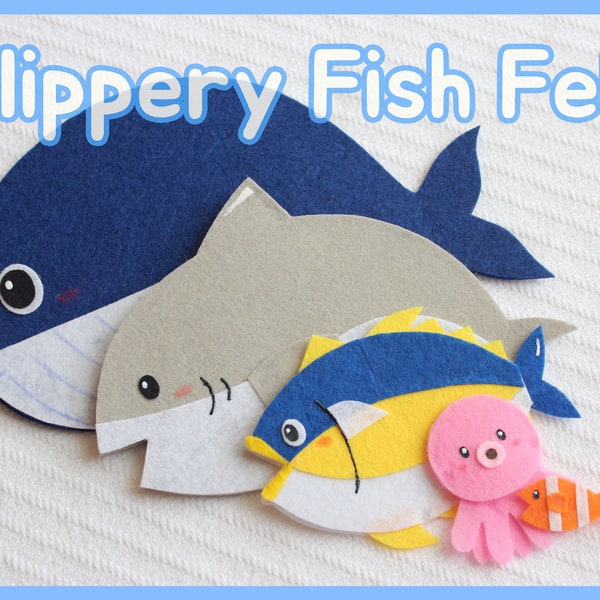 Slippery Fish Felt Story Set / Slippery Fish Flannel Board Set / Preschool / Toddler