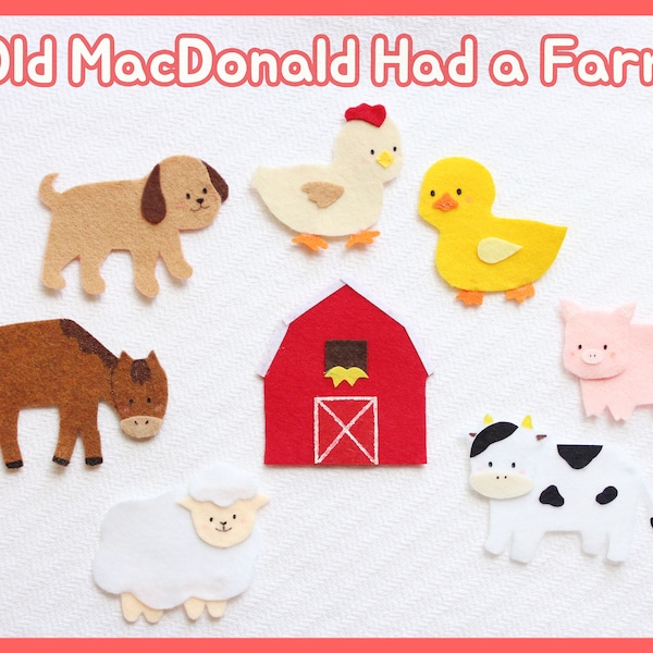 Old MacDonald Had A Farm Felt set / Farm Animals Felt Set / Preschool / Toddler