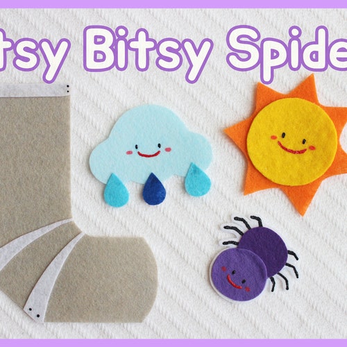 Itsy Bitsy Spider Felt Set / Spider Flannel Board Set / Spring - Etsy