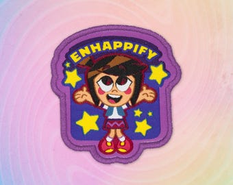 Parche Enhappify de Molly McGee / Parche termoadhesivo para ropa con frase "Lindo positivismo" de 3"