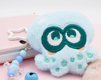 Llavero de peluche Octoling de 7,6 cm, inspirado en Splatoon.