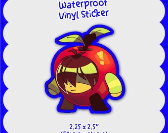 Pegatina de vinilo impermeable de 2,5" de Kris Deltarune Apple