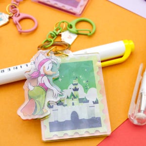 Disneyland Inspired Mickey Mouse and Friends Pride Custom Acrylic Charm Keychain; Made to Order