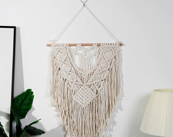 Hand-Woven Macrame Wall Hanging Tapestry Boho Crafts Art Home Decor