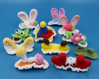 Crochet embroidery Animal & Fruits Knitted hair clips barrettes hair accessories