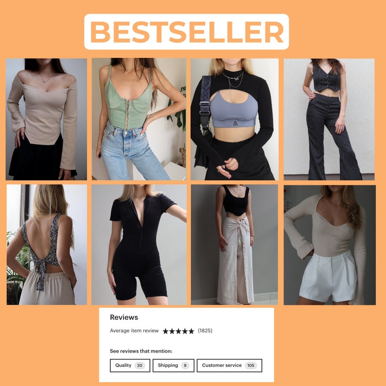 Symönster för hela butiken, tidlösa stilar för nybörjare och senare, A0, A4, USLetter Women PDF-mönster, klänningar, toppar, byxor, kjolar bild 5
