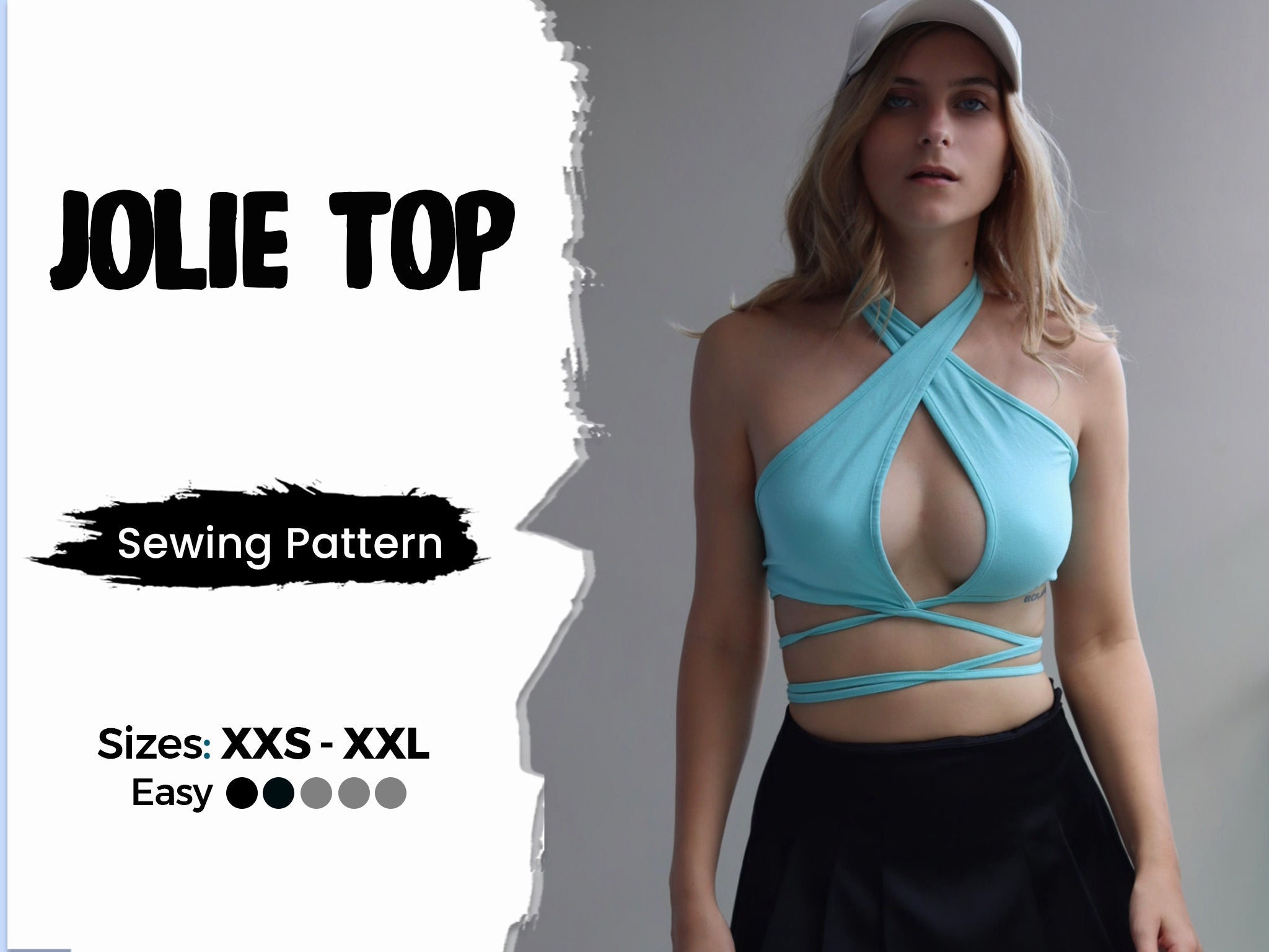Keyhole Halter Top Sewing Pattern Size Eu 34-44 XS-L PDF -  New Zealand