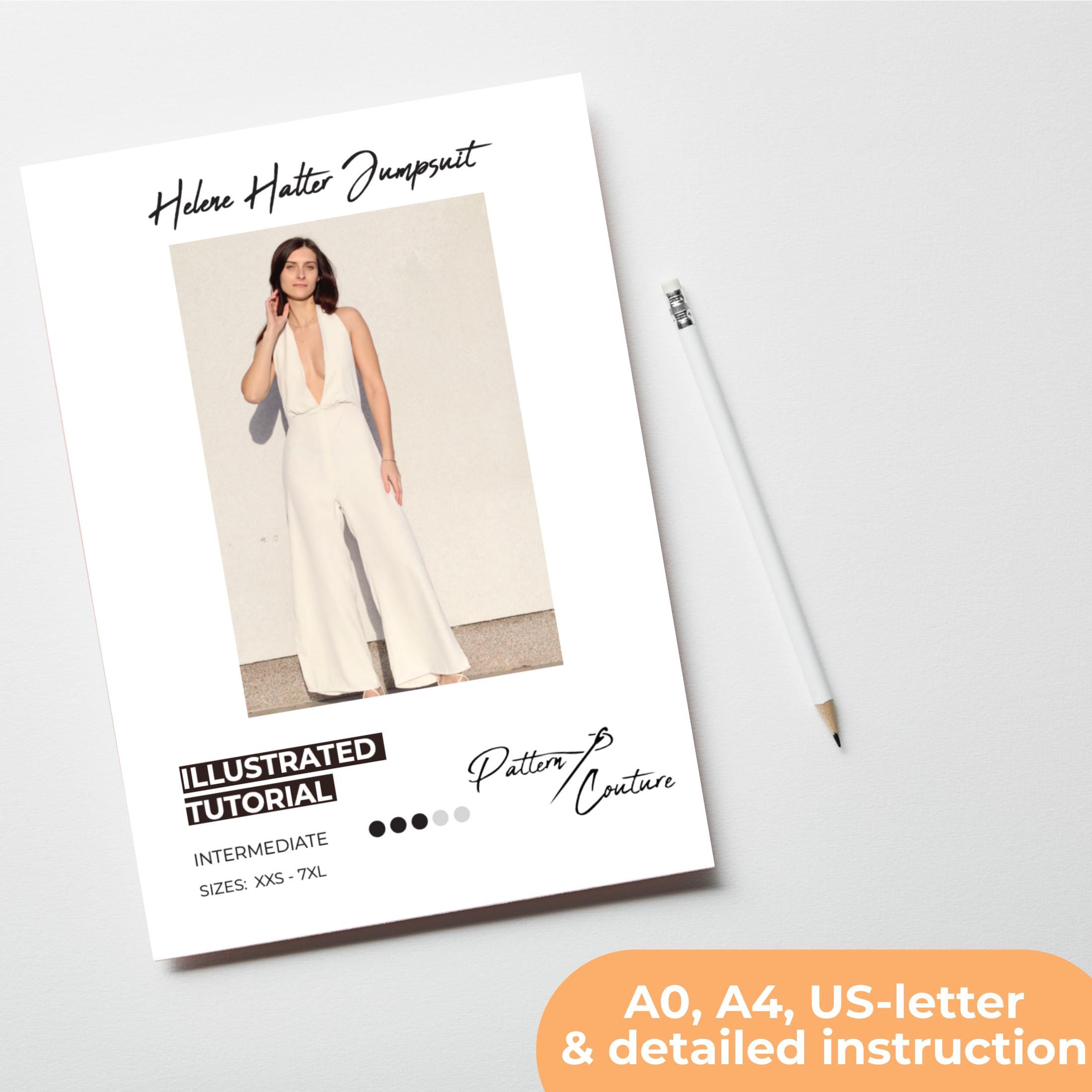 Halter Jumpsuit Sewing Pattern | Sexy Overall Pattern | Pattern ...