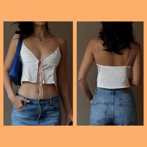 Crop Lace Top Sewing Pattern | Y2K Tank Top Pattern | Easy Beginner Pattern + Easy Illustrated Tutorial | XXS - XXXL | A0, A4 & US-Letter image 2