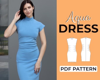 Sleeveless Fitted Dress Sewing Pattern | High Neck Dress | Pattern +  Detailed Illustrated Instruction | XXS - 7XL | A0, A4 & Us-letter - Etsy