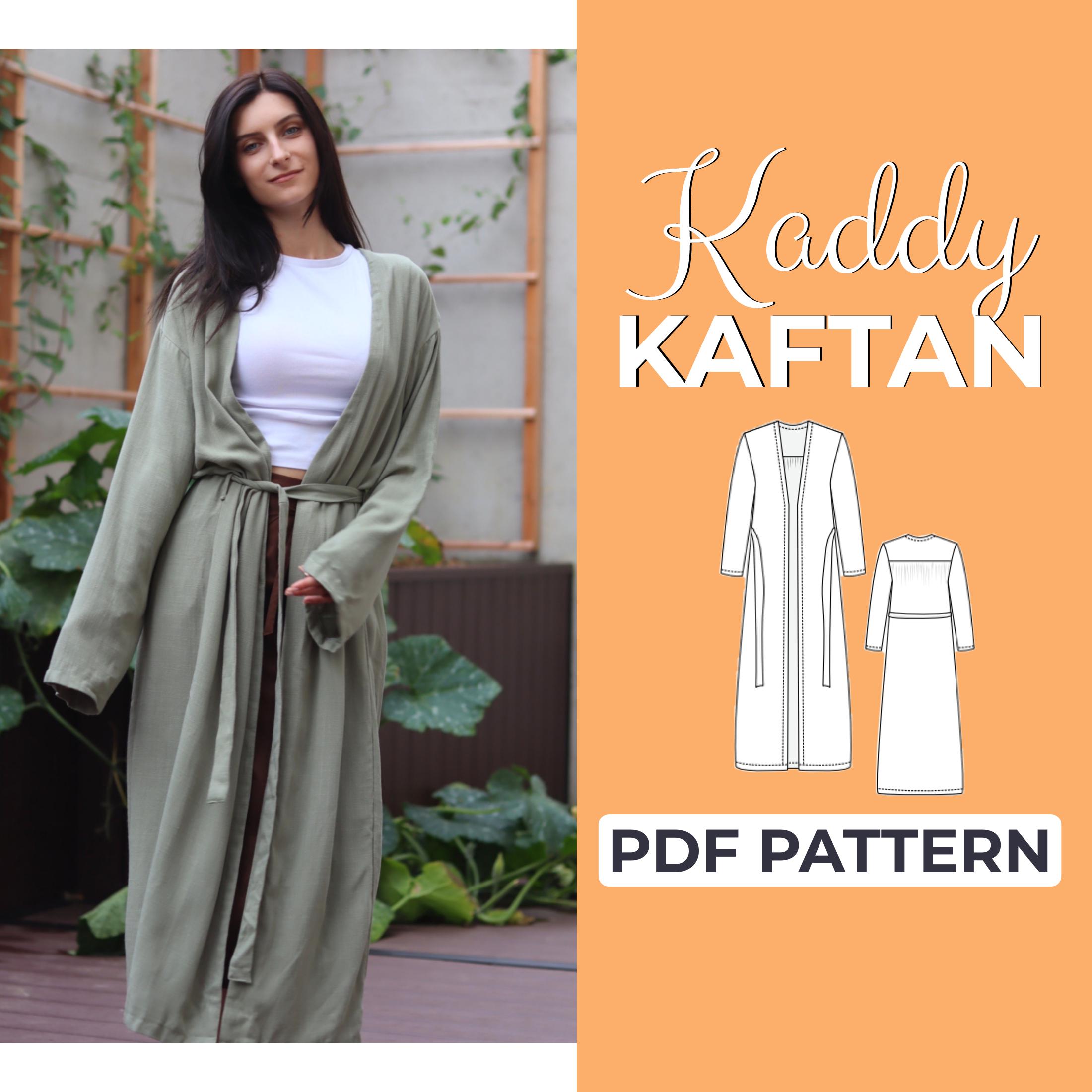 Kaftan Sewing Pattern | Long Robe Pattern | Kimono | Easy Beginner Pattern + Easy Illustrated Tutorial | XXS - XXL | A0, A4 & US Letter