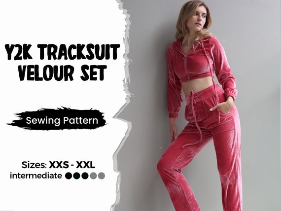 Velour Tracksuit Women Sewing Pattern, Loungewear Set, Sweatpants Pattern,  Zip up Hoodie Pattern, Y2K Hoodie, Easy Joggers, Cropped Sweater -   Canada