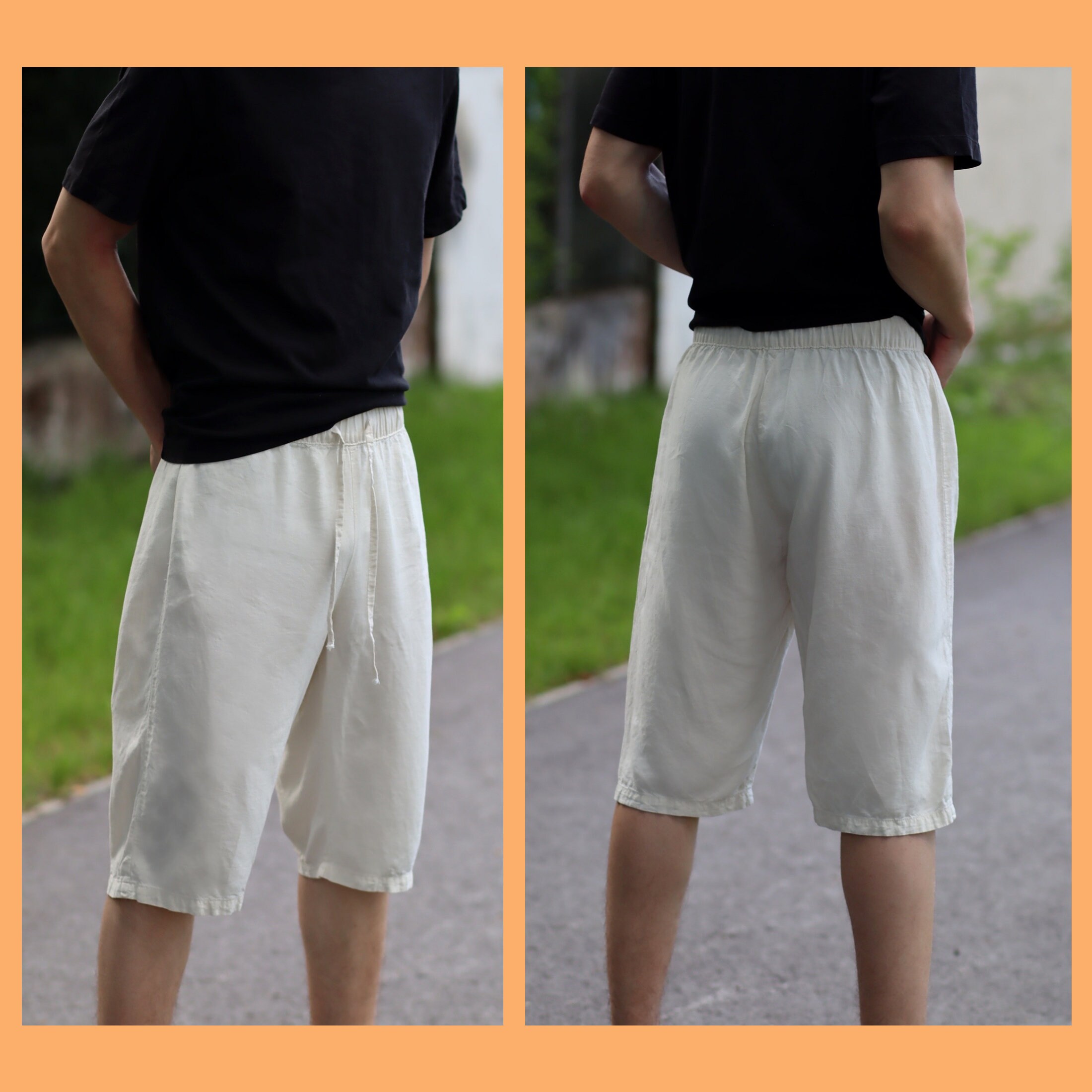 Mens Linen Shorts Sewing Pattern | Drawstring Shorts | Easy Beginner ...