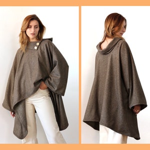 Poncho Cape Pattern | Easy Sewing Pattern | Cover-Up Shawl | A0, A4, US-Letter Pattern + Detailed Instruction, XXS - 3XL image 4