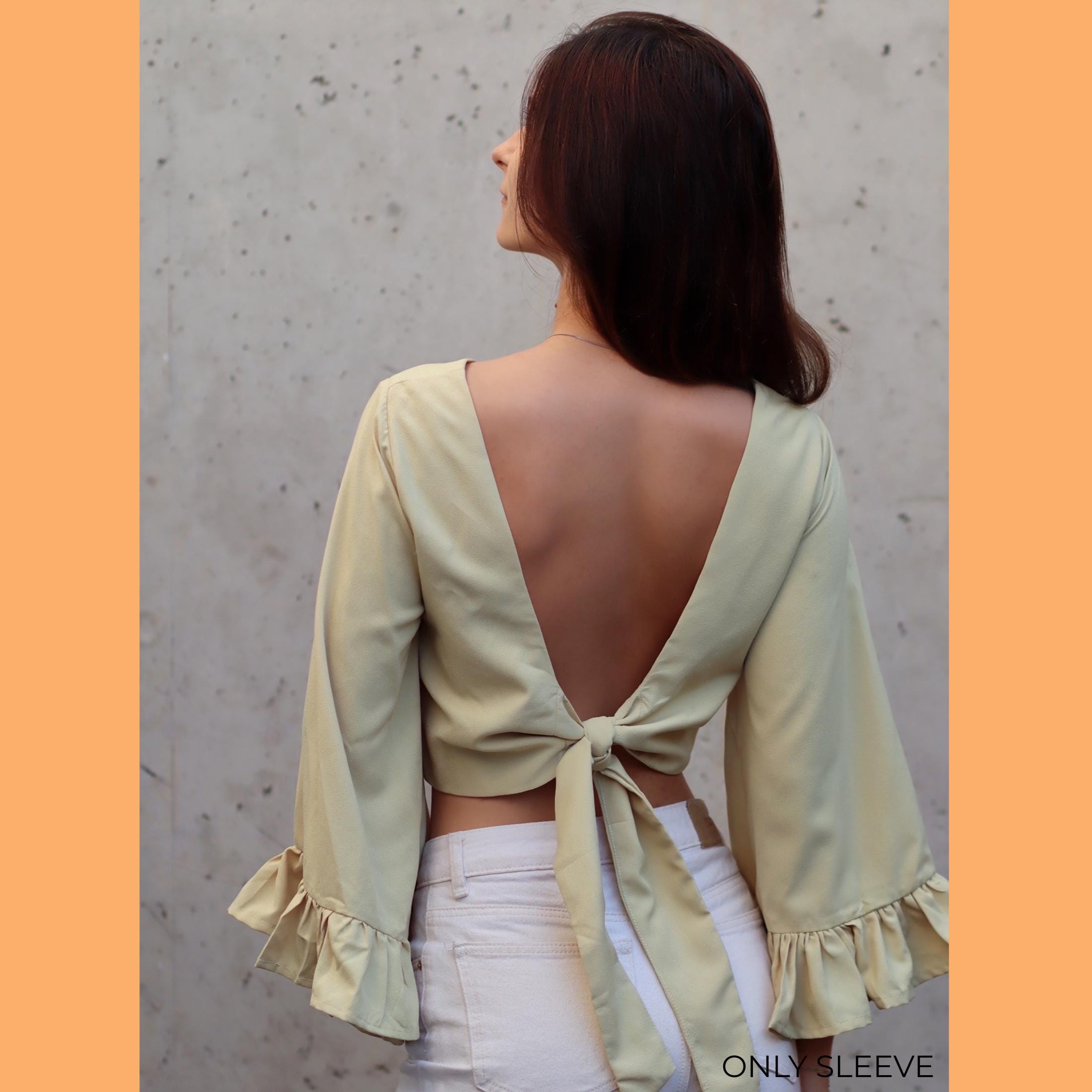 Pattern For Sleeves Ruffle Bell Sleeve Sewing Pattern, Easy Long Flare Sleeve Pattern in A0 ...