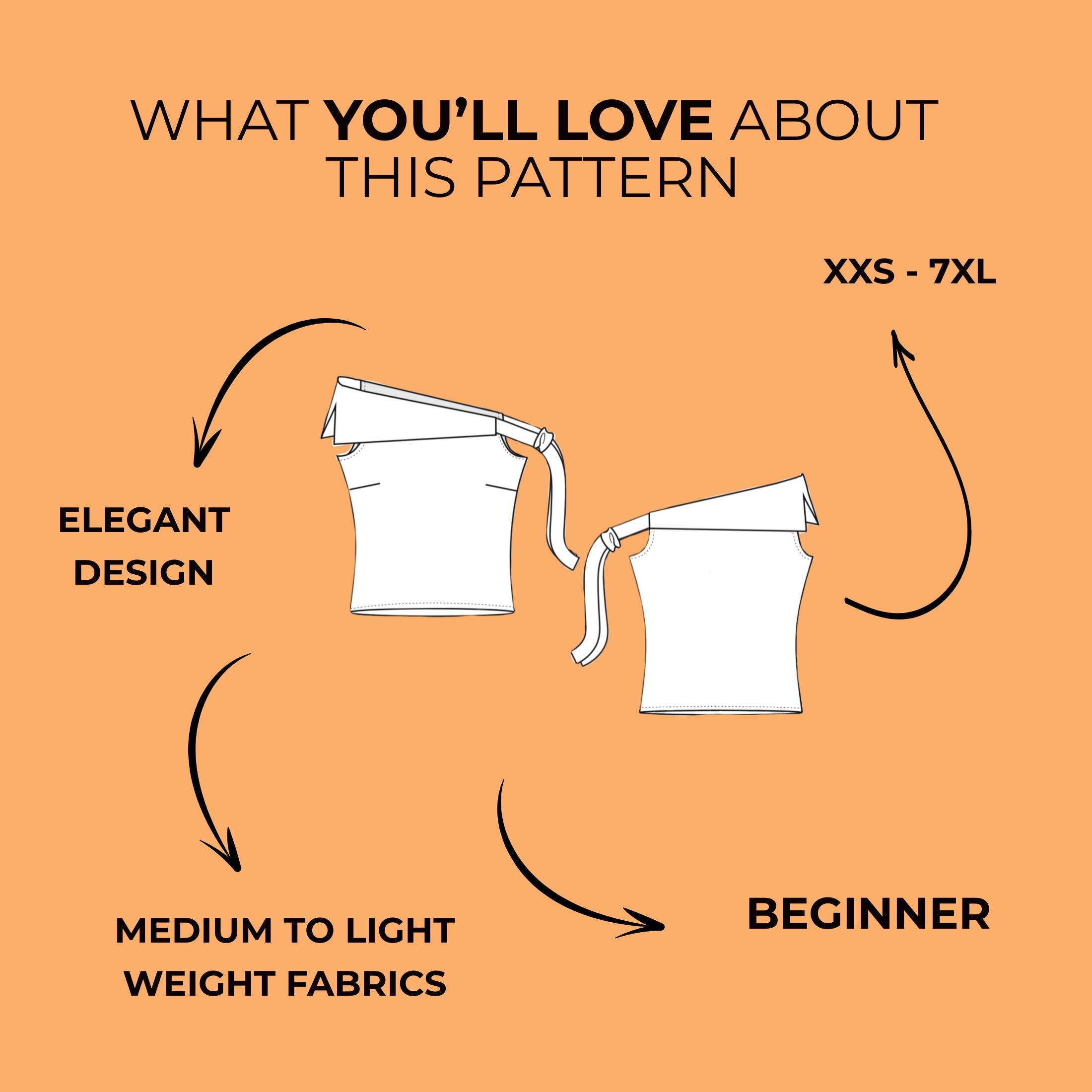 Tie Top Sewing Pattern | Boho Blouse Pattern | Easy Beginner Pattern ...