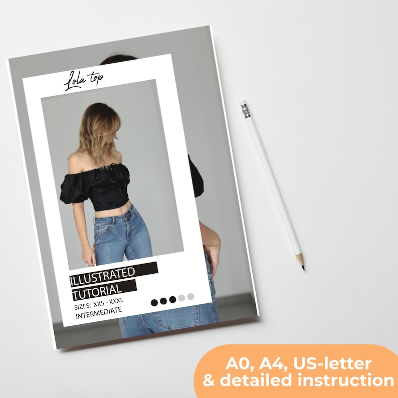 Milkmaid Top Sewing Pattern, Crop Top Pattern, Puff Sleeve Cottagecore Top, XXS - XXXL, A4 A0 & US-Letter + Detailed Illustrated Tutorial image 6