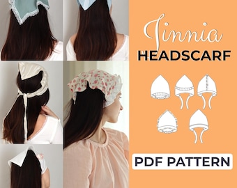 Headscarfs Bundle Sewing Pattern | Hooded Scarf Hood | Easy Beginner Pattern + Easy Illustrated Tutorial | 45 x 30 cm | A0, A4 & US Letter