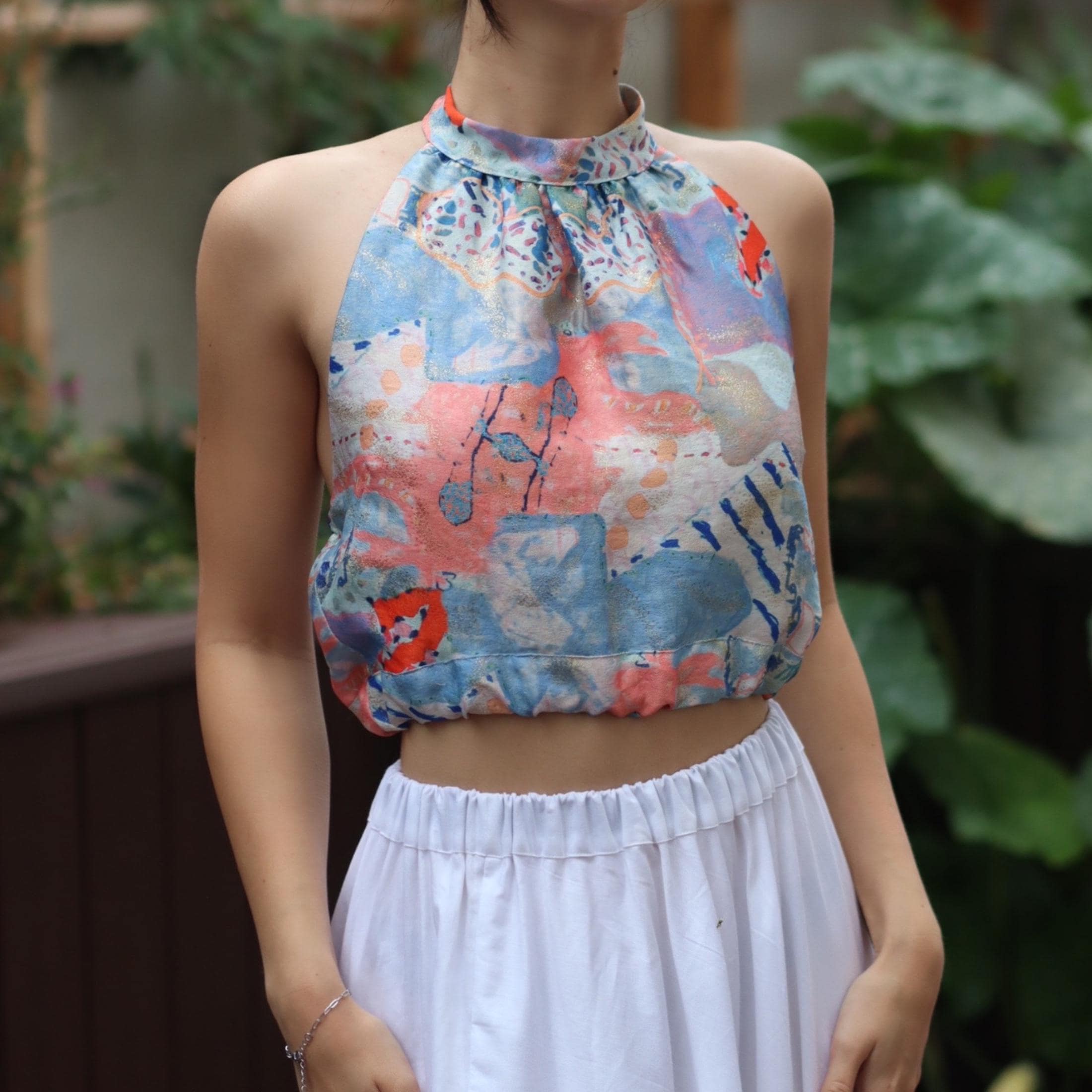 Tie Top Halter Top Sewing Pattern | Open Back Top | Pattern + Detailed ...